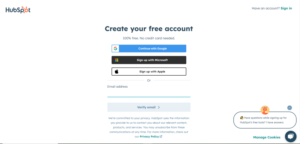 hubspot login 